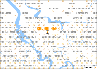 map of Rādhānagar