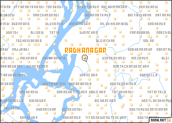 map of Rādhānagar