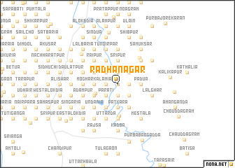 map of Rādhānagar
