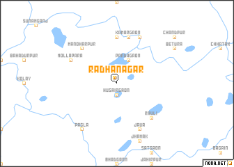 map of Rādhānagar