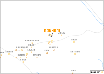 map of Radhāni