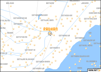 map of Rādhan