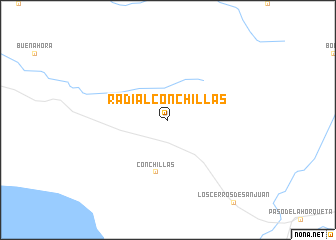 map of Radial Conchillas