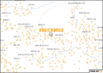 map of Radića Brdo