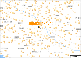 map of Radića Mahala