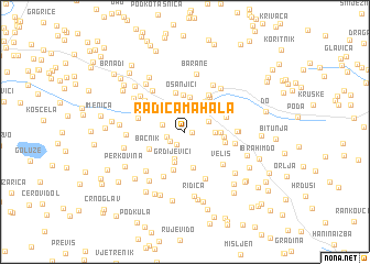 map of Radića Mahala