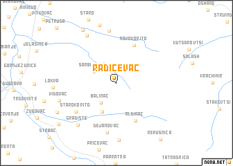 map of Radičevac