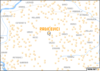 map of Radičevići