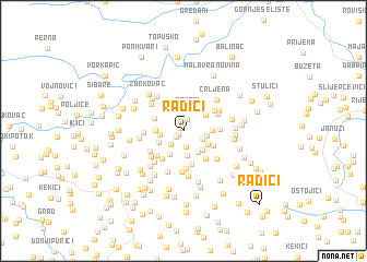 map of Radići