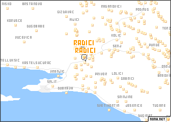 map of Radići