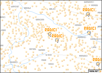 map of Radići