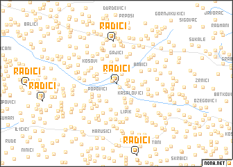 map of Radići