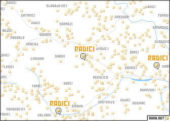 map of Radići