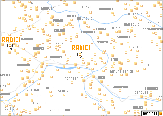 map of Radići