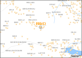 map of Radići