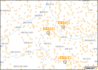 map of Radići