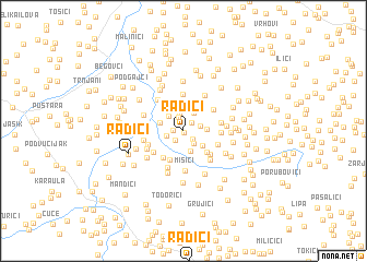 map of Radići