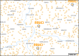 map of Radići