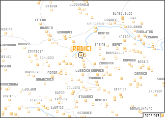 map of Radići