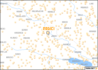 map of Radići