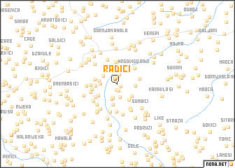 map of Radići