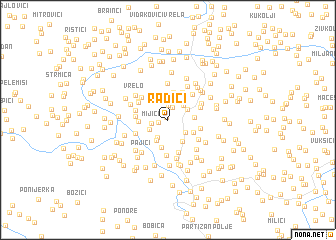 map of Radići