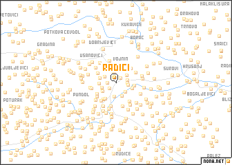 map of Radići