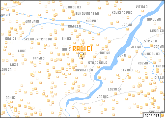 map of Radići