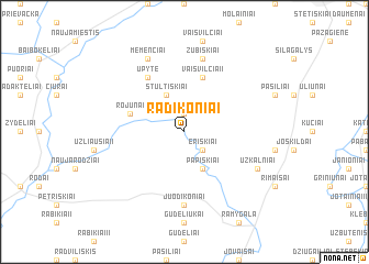 map of Radikoniai