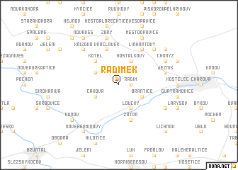 map of Radímek