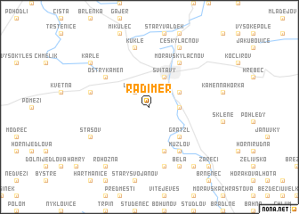 map of Radiměř