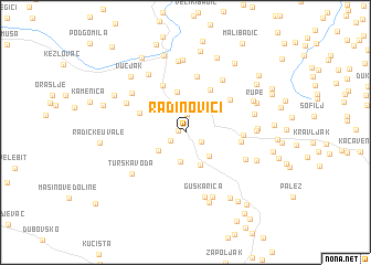 map of Radinovići