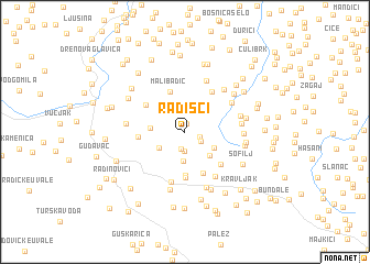 map of Radišći