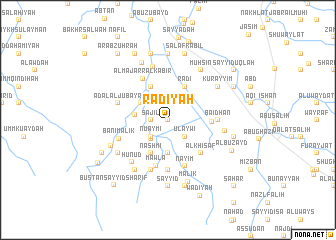 map of Rāḑīyah