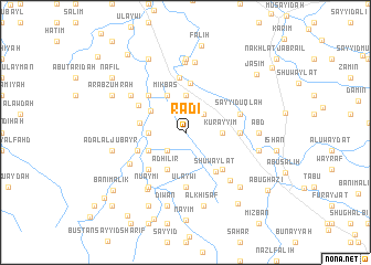 map of Rāḑī