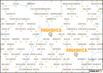 map of Radkovice