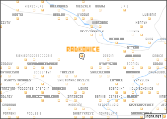 map of Radkowice