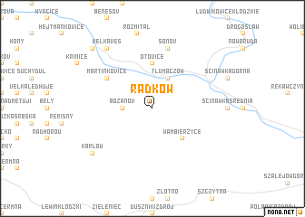 map of Radków