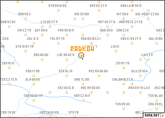 map of Radków