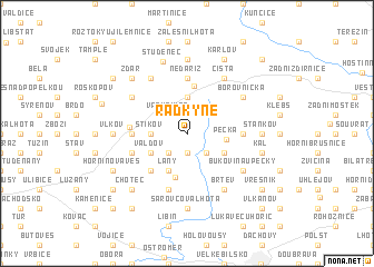 map of Radkyně