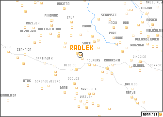 map of Radlek