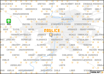 map of Radlice
