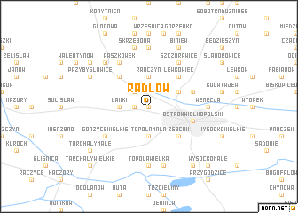 map of Radłów