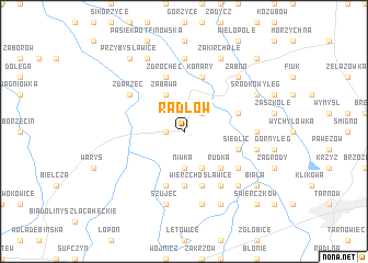 map of Radłów