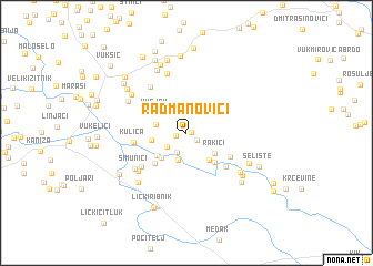 map of Radmanovići