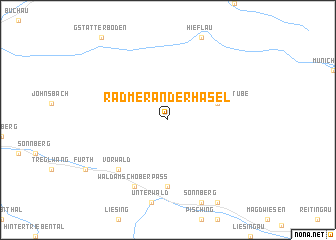 map of Radmer an der Hasel