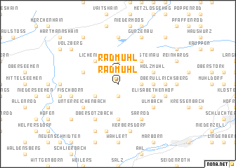 map of Radmühl