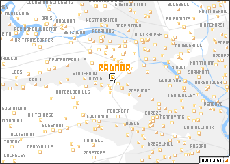 map of Radnor