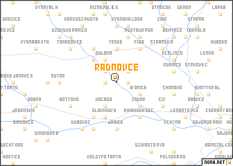 map of Radnovce