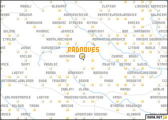 map of Radňoves